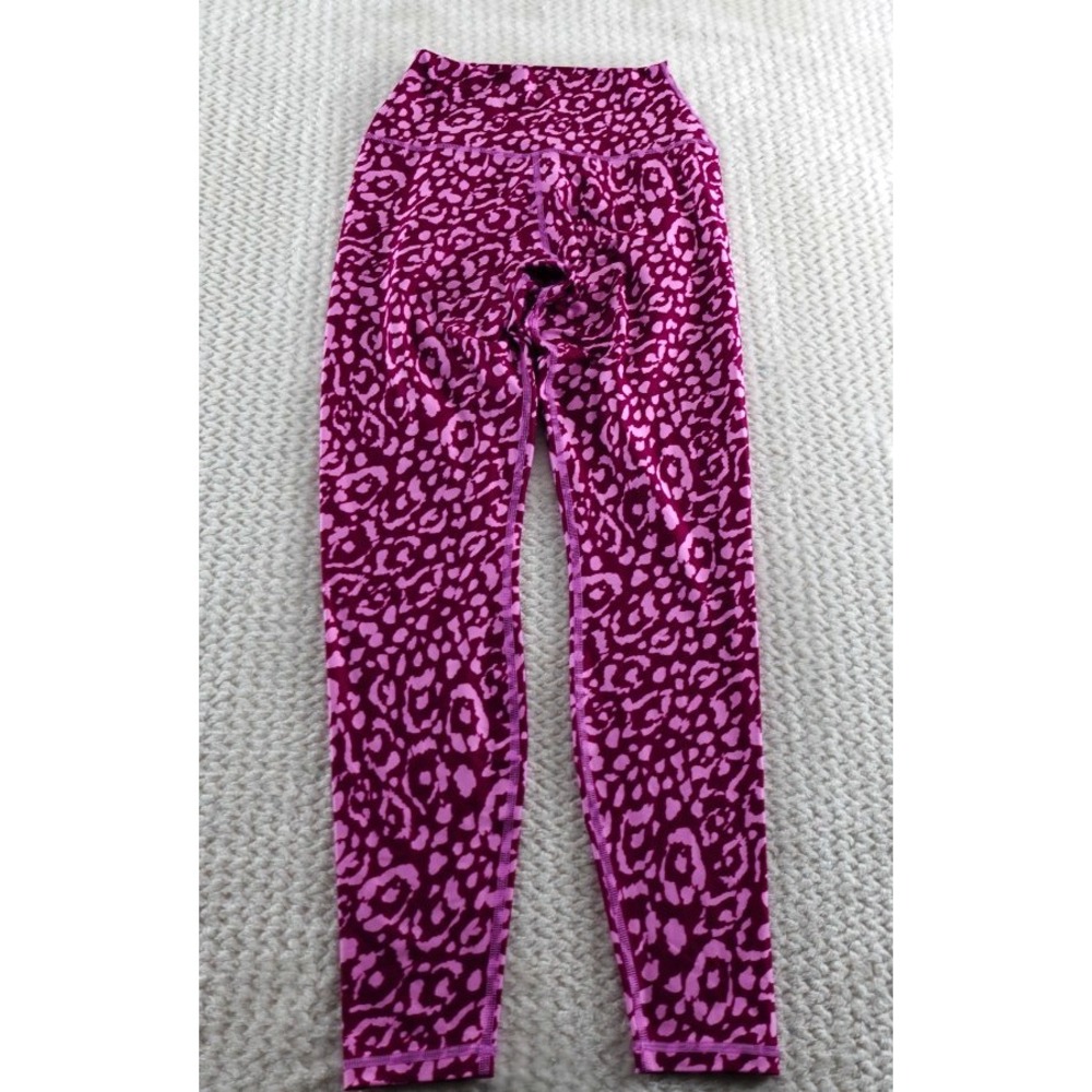 Spiritual Gangster Pink Leopard Leggings Girls Size S